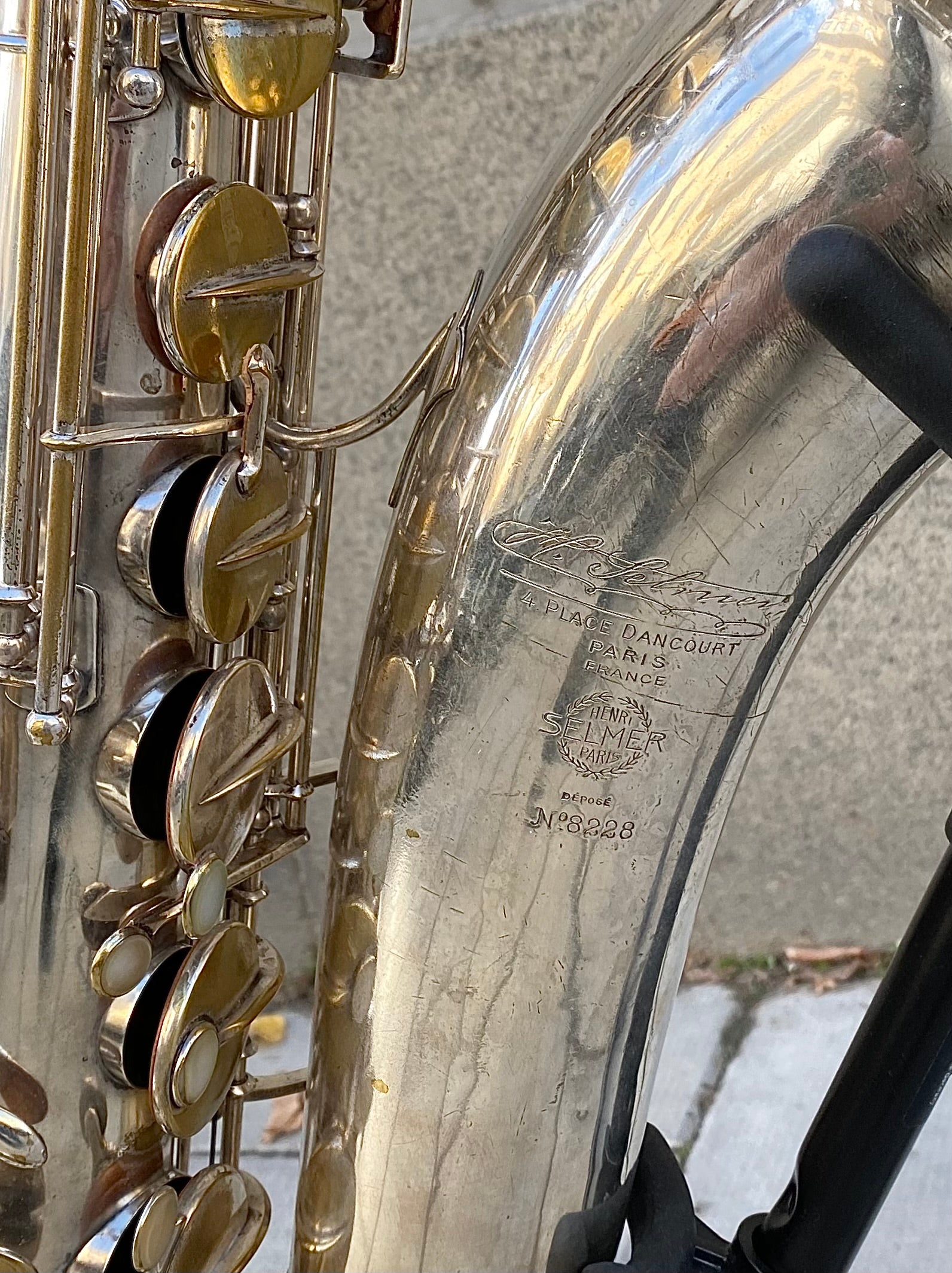 henri-selmer-paris-saxophone-t-nor-mod-le-26-n-8228-1928-vintage image 2