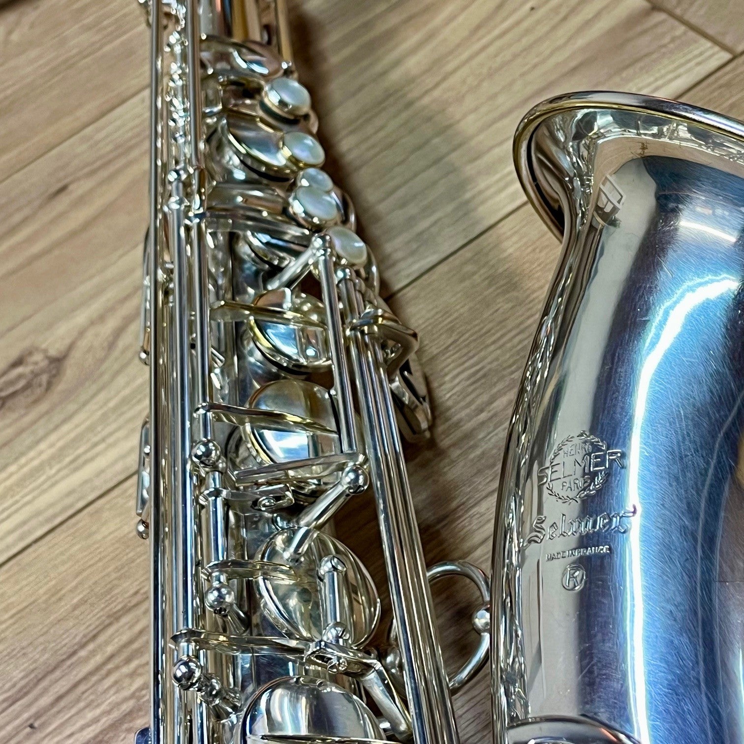 henri-selmer-paris-saxophone-t-nor-mark-vi-n-202xxx-argent-vintage image 8