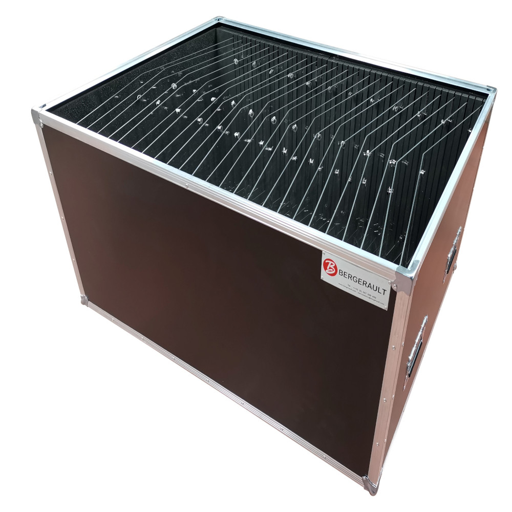 bergerault-concert-series-flight-case-pour-20-crans-de-protection-tout-pupitre image 1