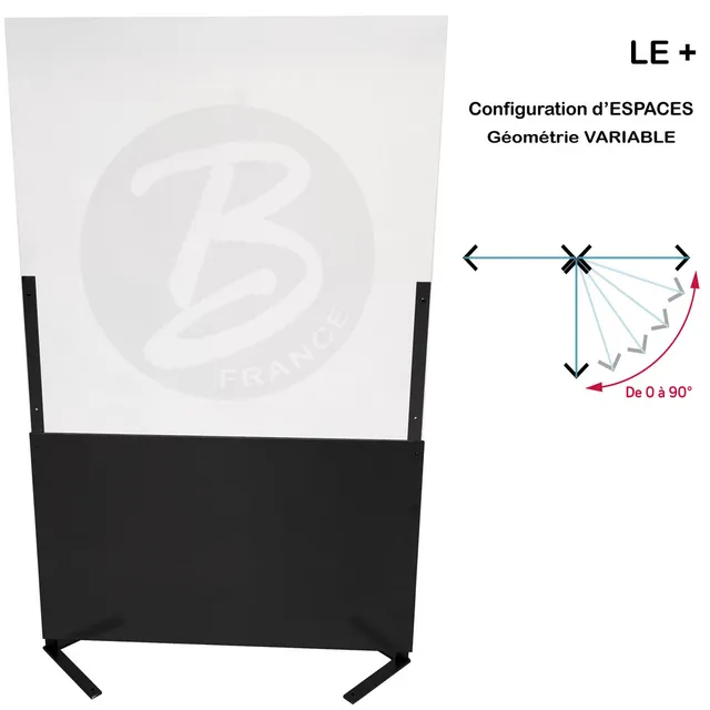 cloison-de-protection-transparente-opaque-bergerault-eco-190-cm-x-150-cm image 1