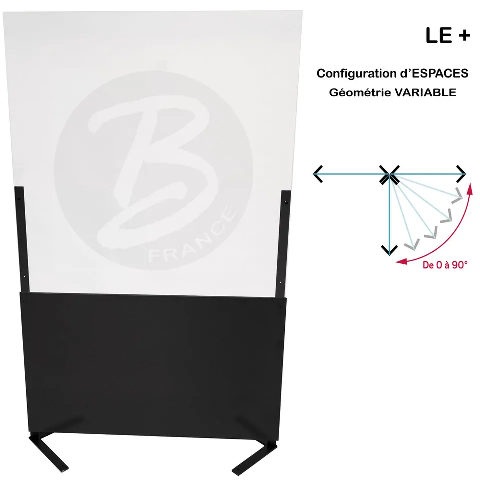 bergerault-concert-series-cloison-de-protection-eco-190-cm-x-l100-cm-transparent image 1