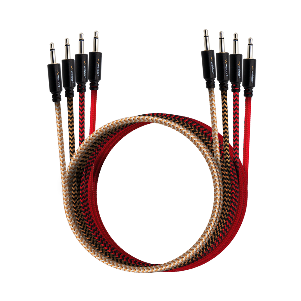 waldorf-music-patchkabel-900mm-mono-3-5mm-4-pack-c-bles-de-patch-tress-s-nylon image 1
