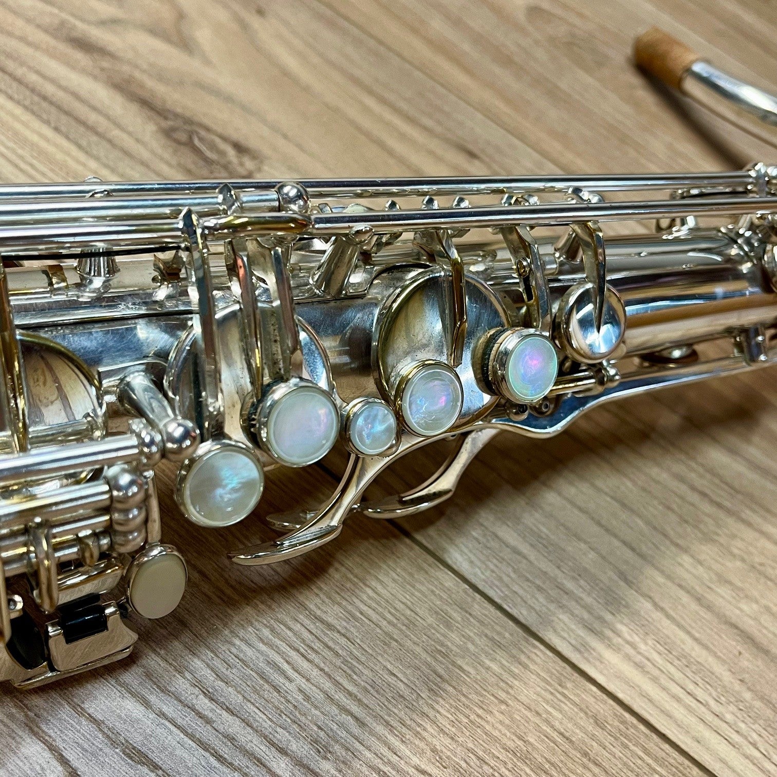 henri-selmer-paris-saxophone-t-nor-mark-vi-n-202xxx-argent-vintage image 2