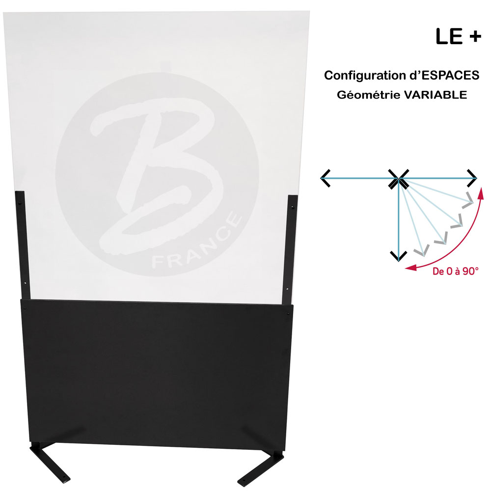 cloison-de-protection-transparente-opaque-bergerault-eco-190-cm-x-150-cm image 1