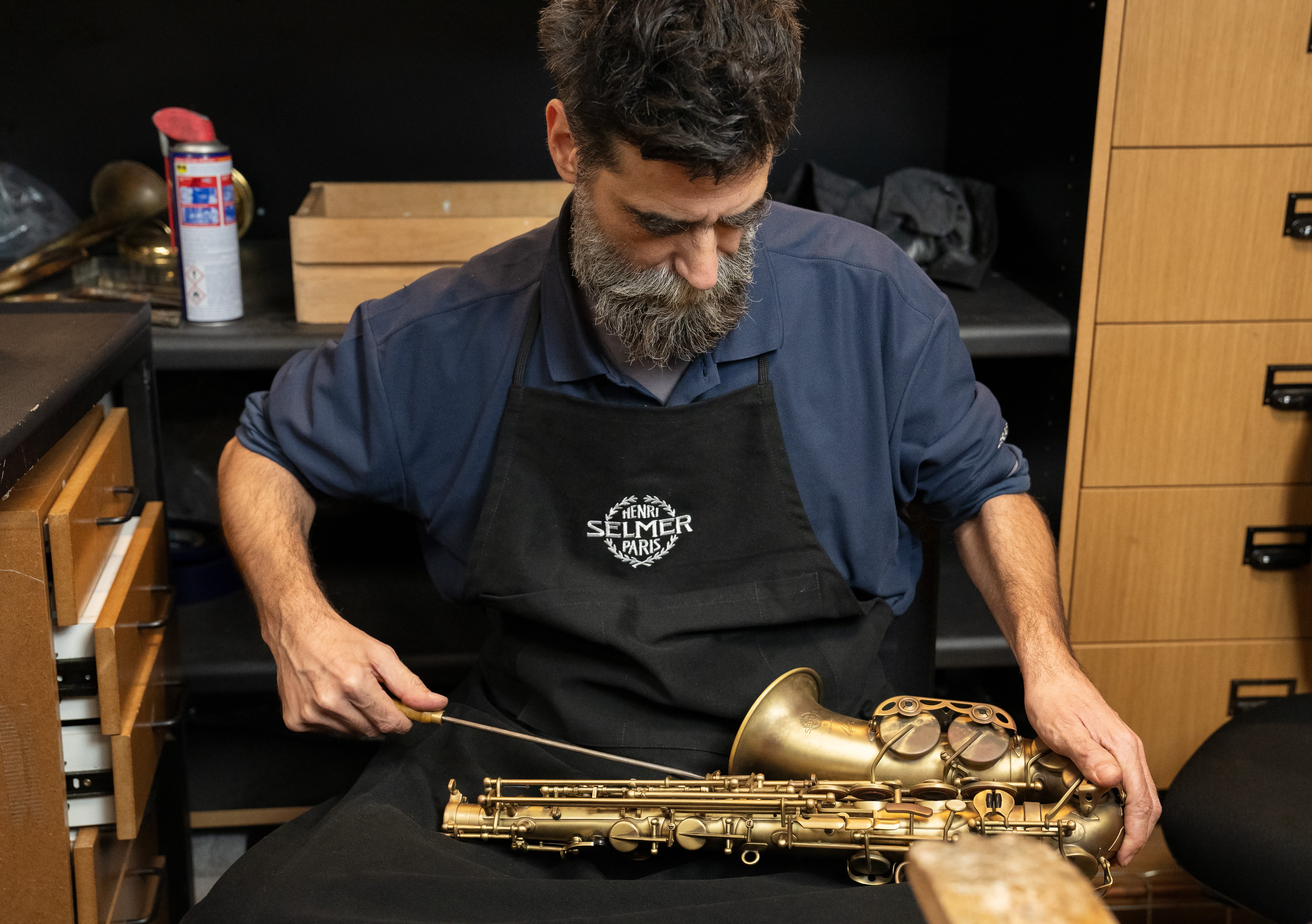 henri-selmer-paris-tablier-d-atelier-noir-99-cm image 1