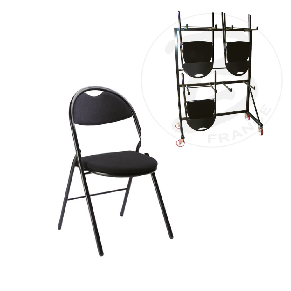 bergerault-concert-series-lot-de-20-chaises-pliantes-1-chariot-de-stockage image 1